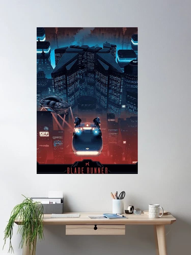 Blade Runner Movie Art Print Canvas Poster, Living Room Decor, Home Wall Picture