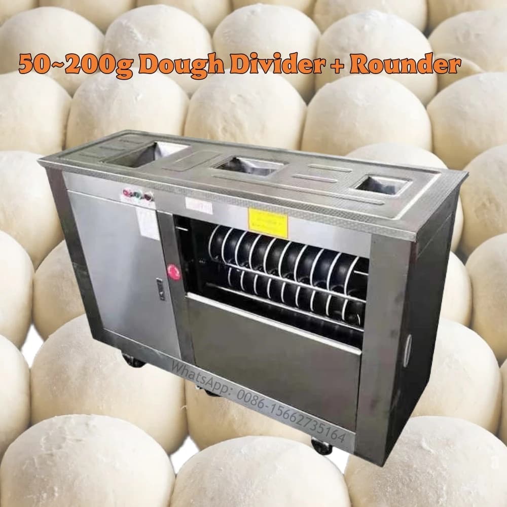 Dough Divider Rounder Commercial Steamed Bun Machine Automatic Round Dough Balls Making Machine With 50~200g Optional
