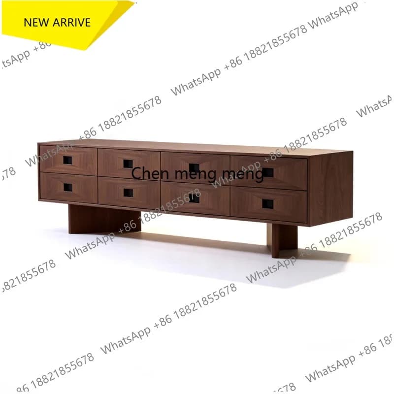 M178 Medieval TV Cabinet North American Black Walnut Living Room Locker High off the ground
