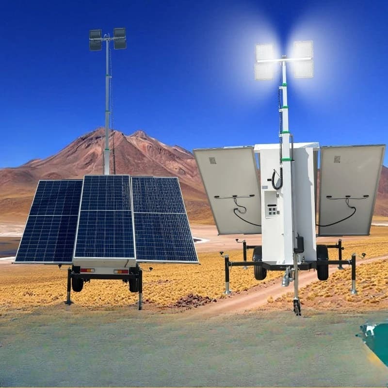 Solar Lighting Lighthouse: Electric lifting 7.9m self-charging LED solar light