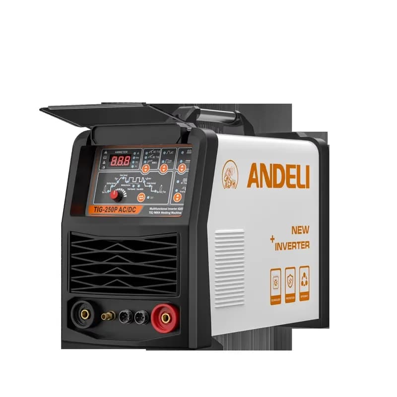 ANDELI LCD Smart Tig-250P AC DC 250 a 220V Single Phase Pro 9 in 1 AC DC HF TIG Pulse Aluminium TIG Welding Machine