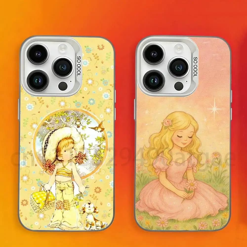 Sarah Kay pattern Phone Case For iPhone 17,16,15,14,13,12,11,Pro,Max,Plus,Mini Candy Matte Shockproof Cover