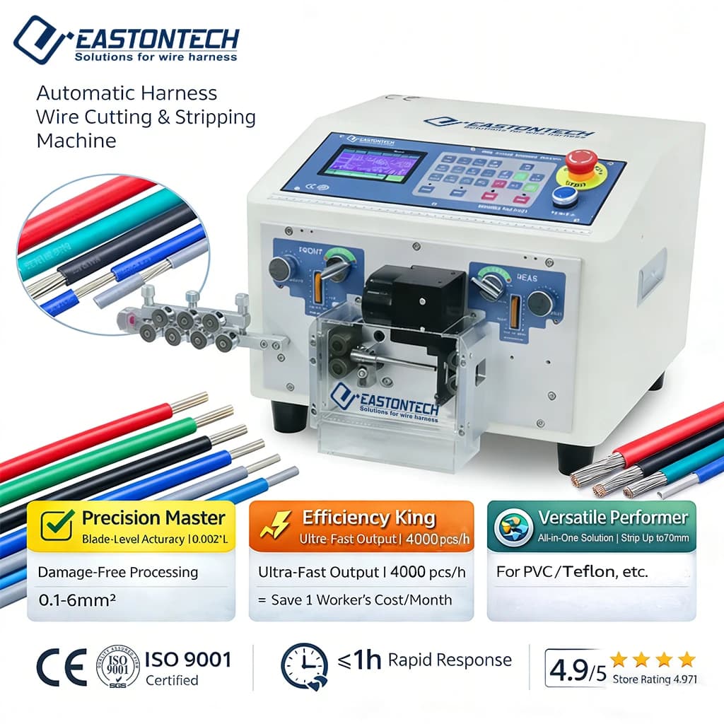 Automatic Harness Wire Cutting Stripping Machine EW-02A+ 0.1-6sqmm Cable Stripper Wire Stripping Machine