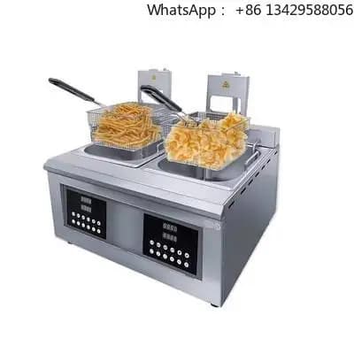 14L Commercial Stainless Steel Countertop Electromechanical Automatic Lift Electric Chicken Fryer With Basket Commercial Fryers