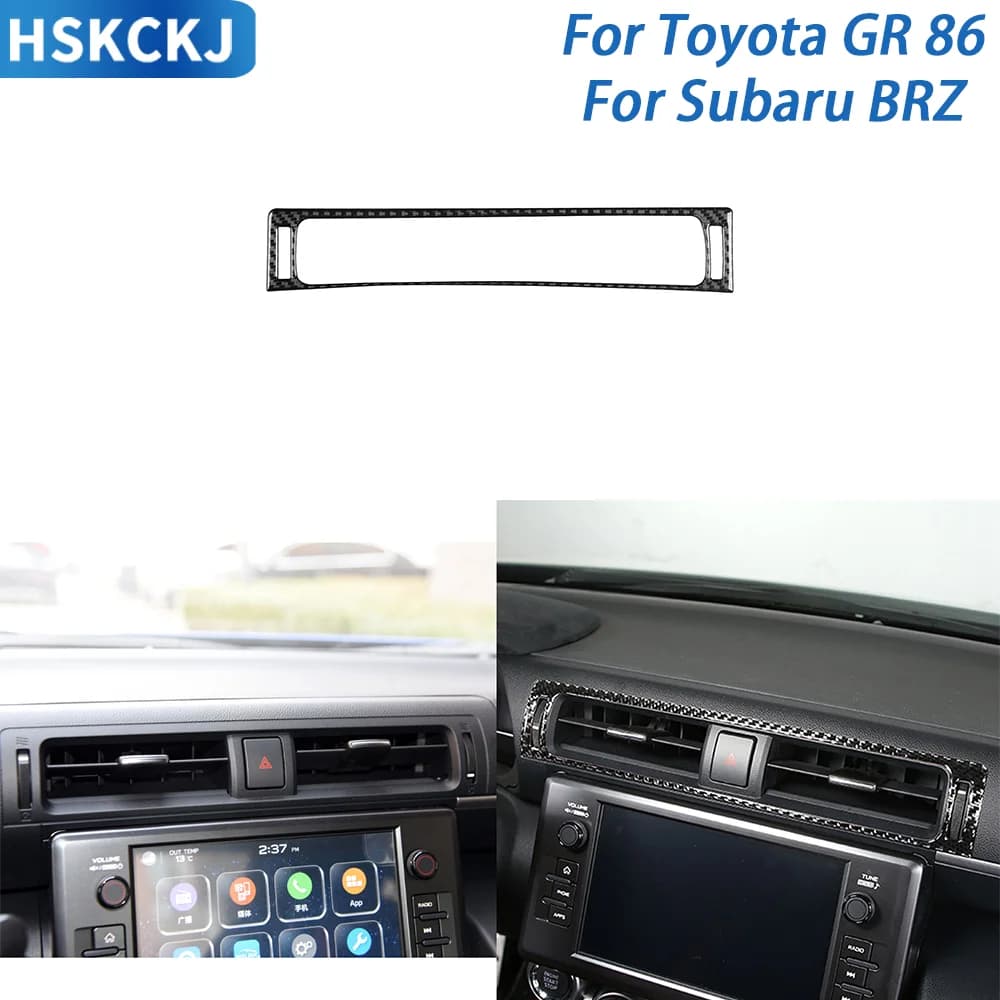 For Toyota GR 86 For Subaru BRZ 2020+ Real Carbon Fiber Interior Sticker Central Control Air Outlet Frame Decorative Accessories