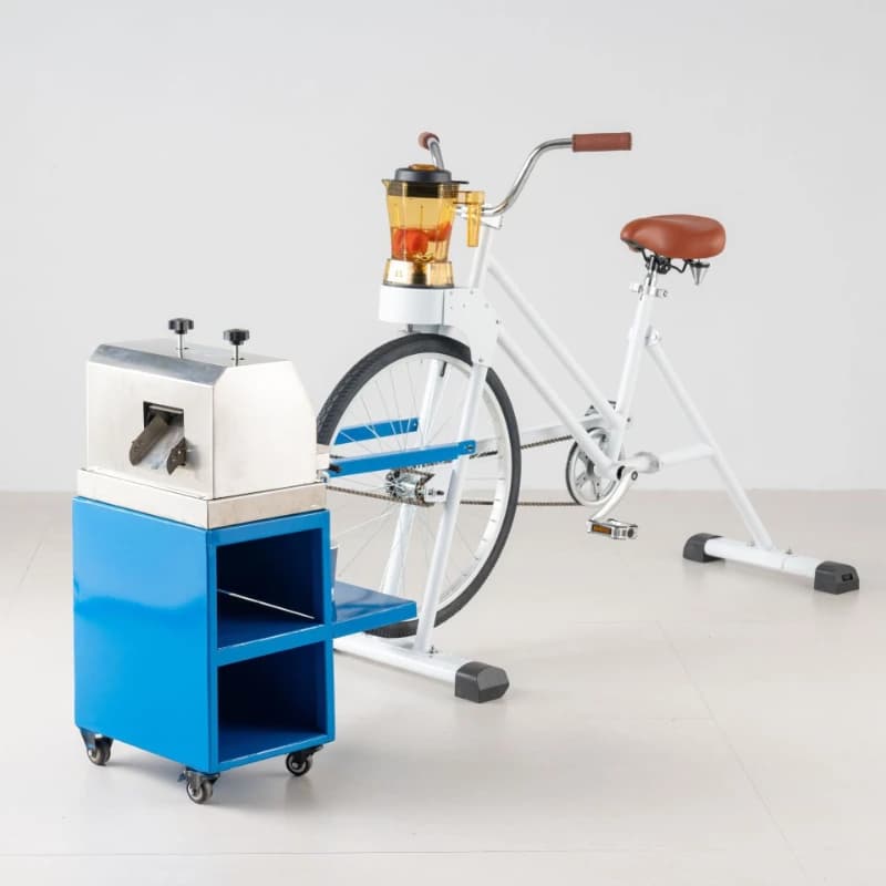 Cane Juicing Bicycle, Outdoor Juice Mixer Bicycle Human Pedals Cane Juicer