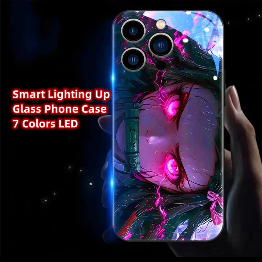 2025 Japanese Popular Anime Role Smart LED Light Up Glass Phone Case For Huawei Nova 13 12 11 10 9 8 7 Pro Ultra