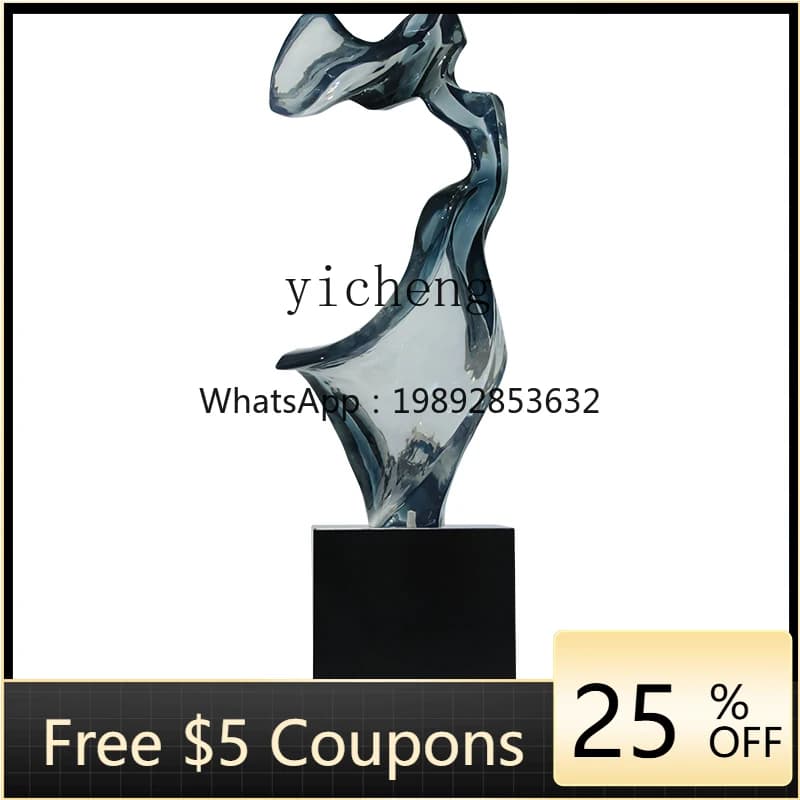 1ZC hotel lobby floor-to-ceiling ornament high-end villa living room entrance transparent decoration large sculpture