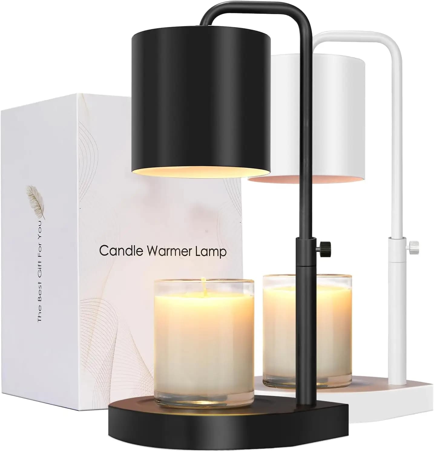 Candle Warmer Lamp Adjustable Height Dimmable with Timer Large Jar Candles Compatible  No Flame Scented Wax Warmer  Gift