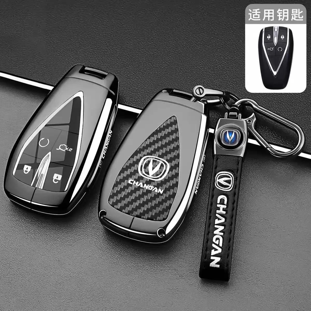 Zinc Alloy Car Key Case Cover Shell Fob Holder for Changan UNI-T CS55 Plus UNI-Z UNI-K Lantuo F70 Eado UNI-V Accessories Keybag