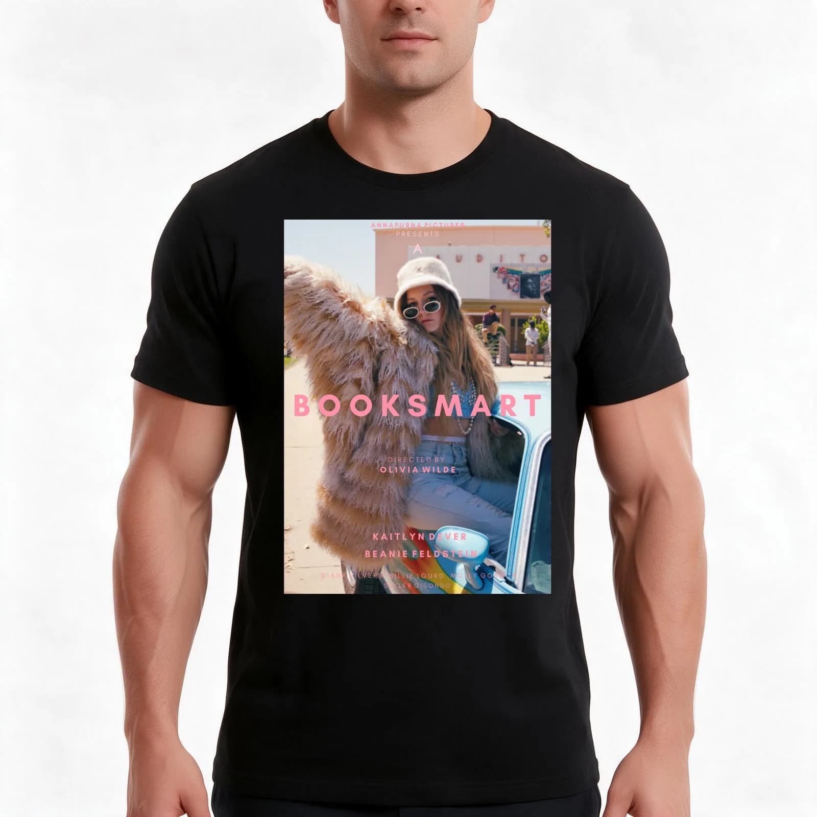 Booksmart alternative movie poster 2 T-Shirt, Summer Casual Cotton Tee, Oversized Streetwear Tops, Vintage Graphic Print