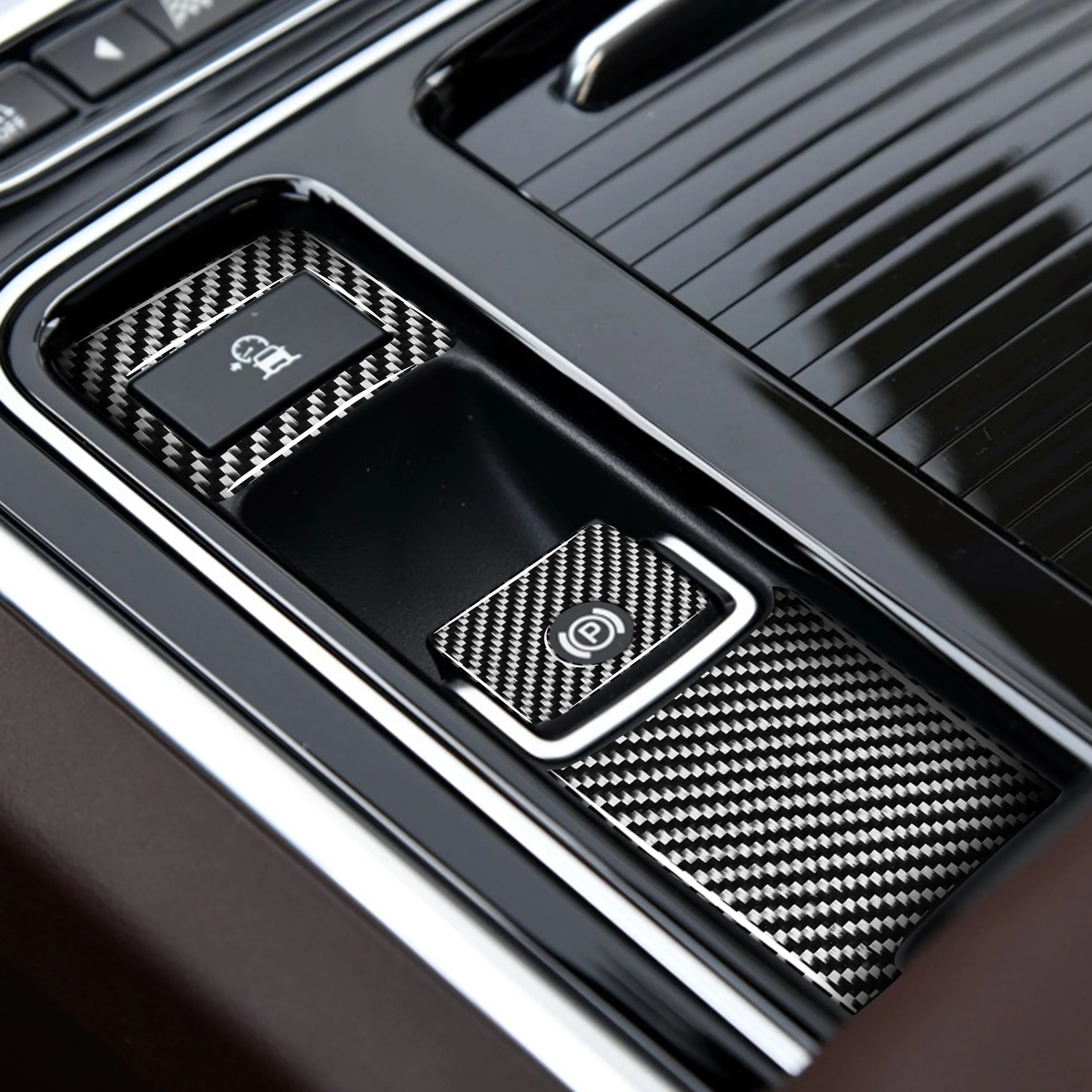For Jaguar F-PACE X761 XE X760 XF X260 XJ 2016-2020 Carbon Fiber Interior Full Set Panel Trim Strips Car Interior Decor Sticker