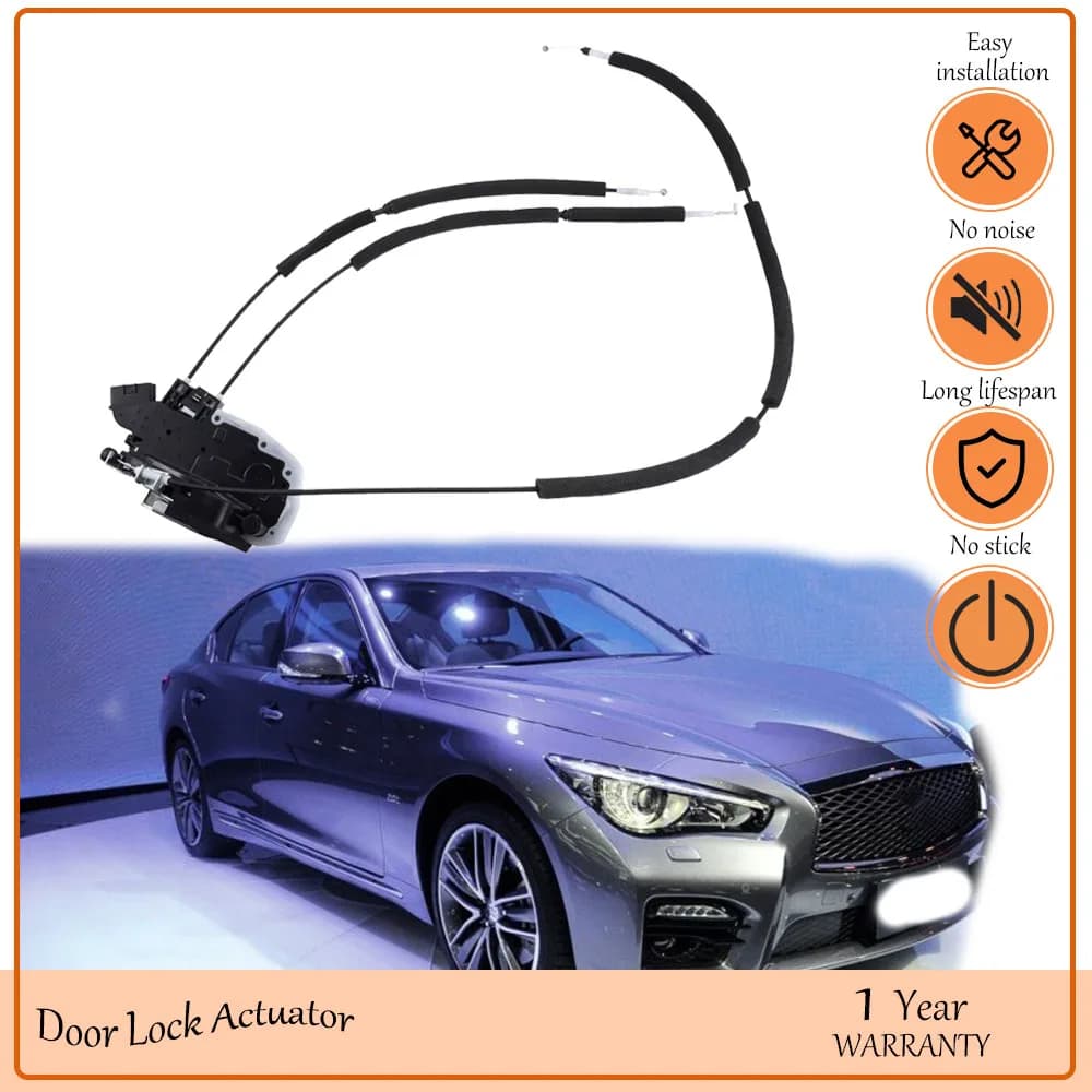 Rear Left Driver Side Power Door Lock Actuator Door Latch with Cables, Fits for 2014-2020 Infiniti Q50,oem 82501-4GA0A