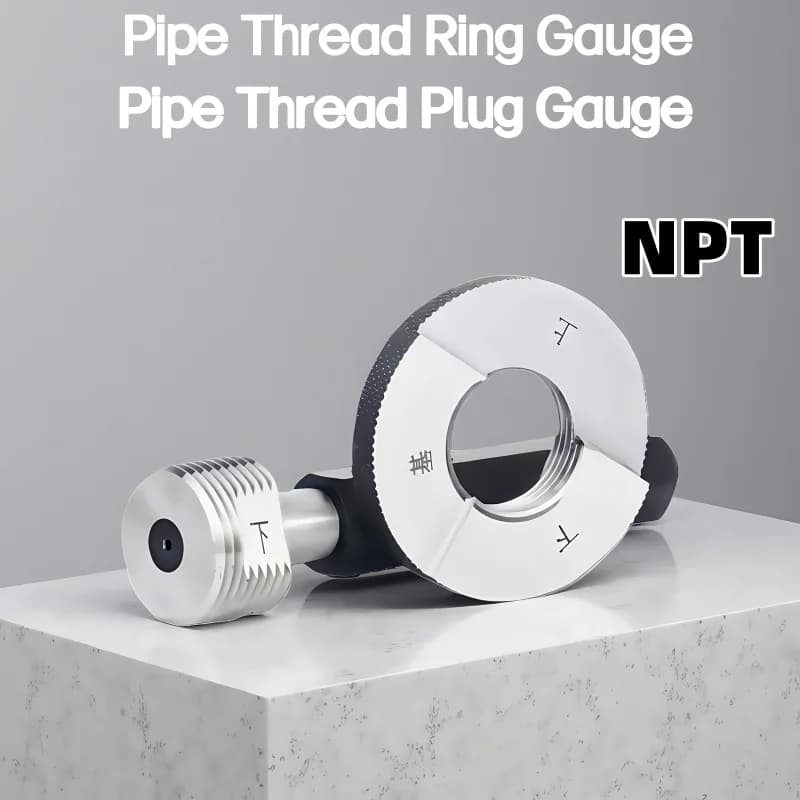1pcs Taper Pipe Thread Plug Gauge  / Thread Ring Gauge Measure Tool NPT1/16-27 1/8 1/2 3/4 3/8-18 1'' NPT2'' 3''