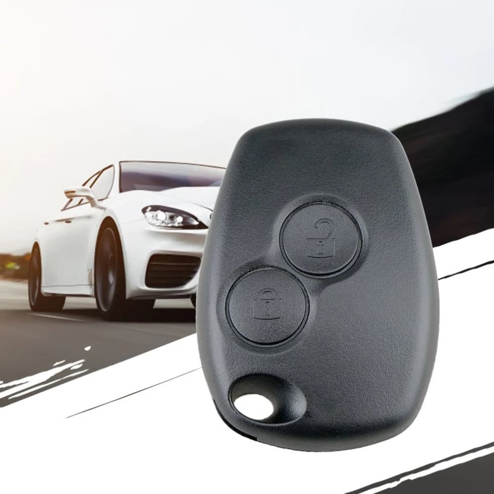 2 Buttons Remote Key Shell For Renault Modus / Clio 3 / Kangoo 2 / Twingo Key Fob Black Replacement Case