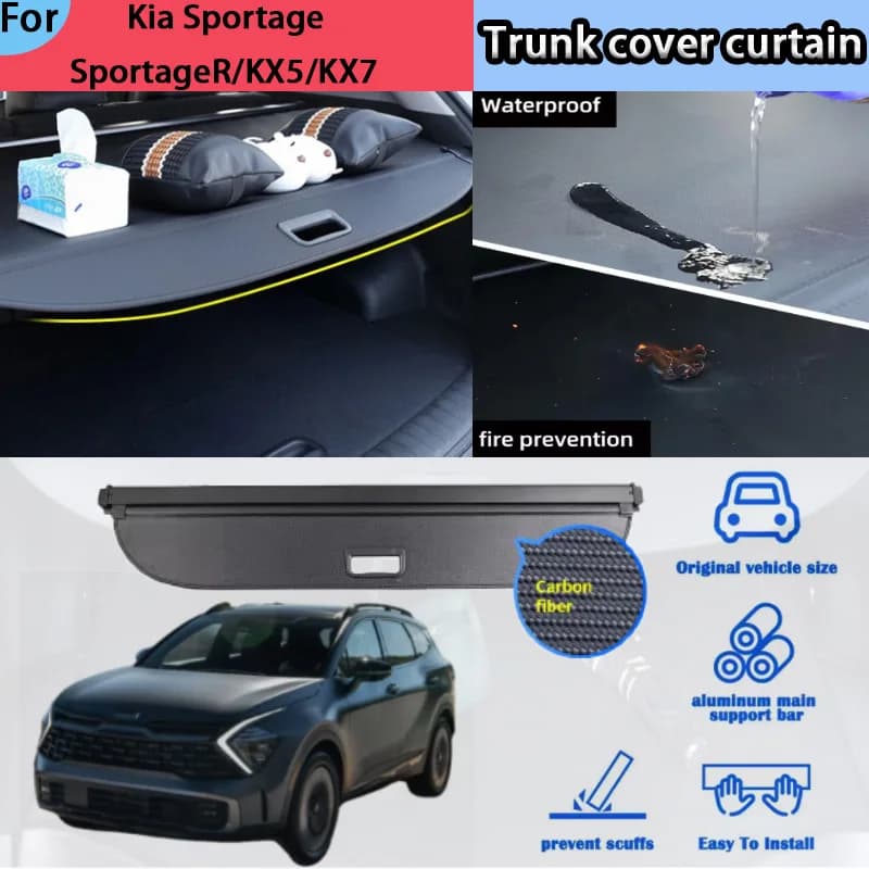 Suitable for Kia Sportage SportageR/KX5/KX7 Trunk Curtain Rear Trunk Storage Partition Bezel Interior Modification Accessories