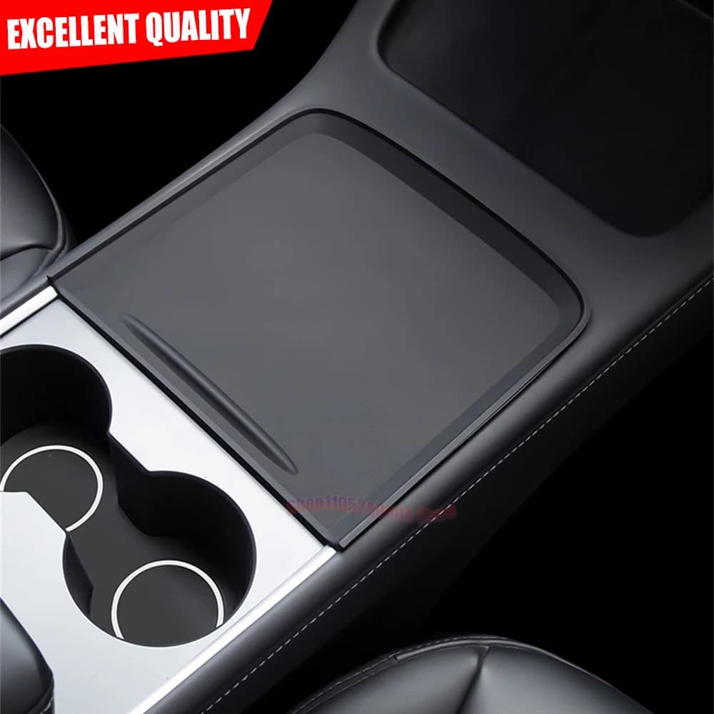 For Tesla Model Y Model 3 Central Control Anti-skid Silicone Pad Push-pull Protective Film Anti-slip Pad Car Interior Accessorie