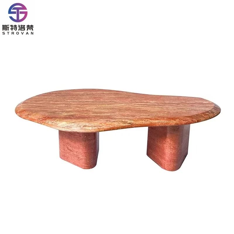New Style Full Natural Travertine Optional Size Coffee Table Furniture for Living Room