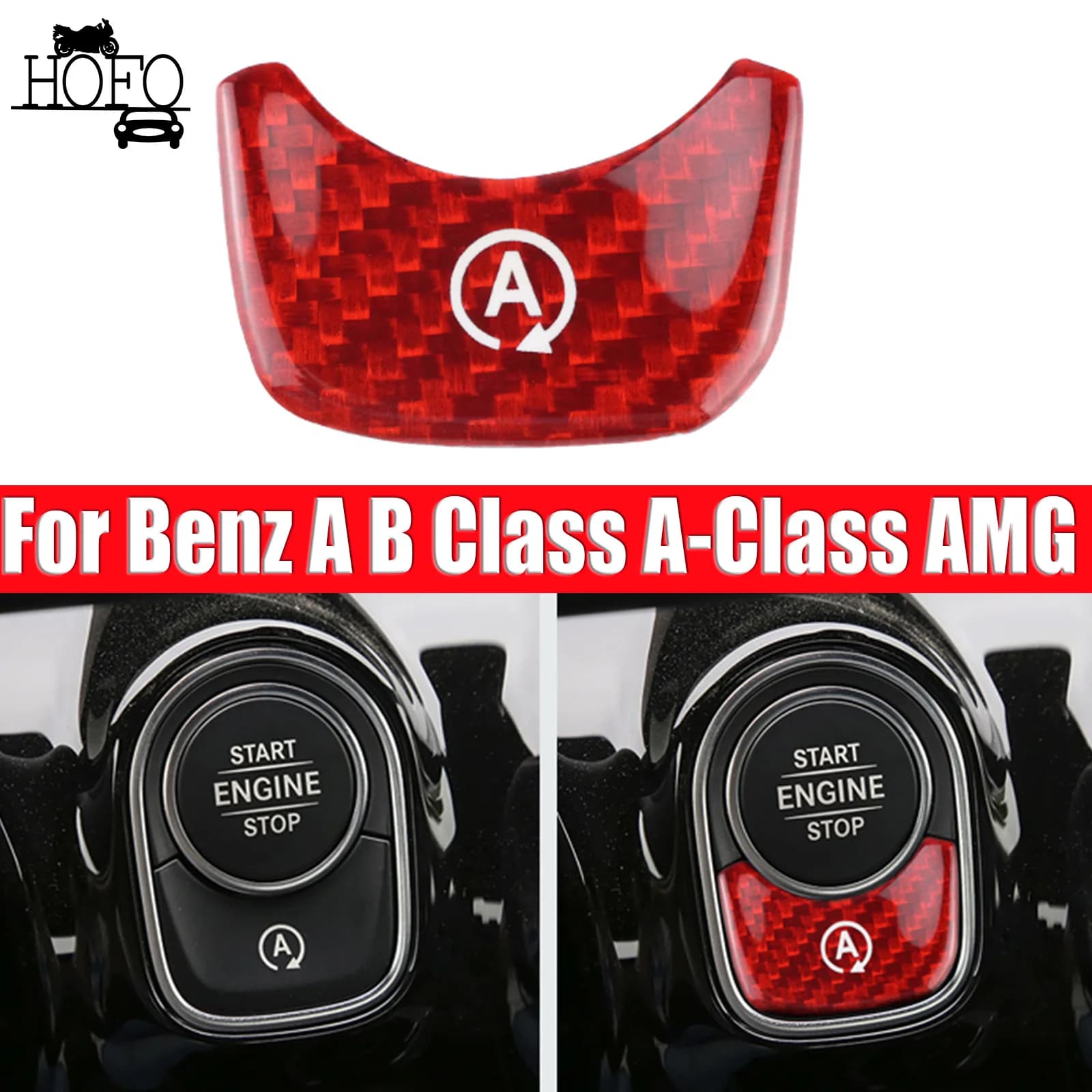 Engine Start Stop Button Cover Trim For Benz A B Class A CLA Class AMG