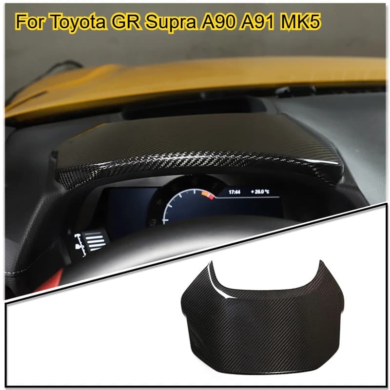 For Toyota GR Supra A90 A91 MK5 2019-2025 Carbon Fiber Car Instrument Speedmeter Upper Panel CoverDecorative Trim Accessories