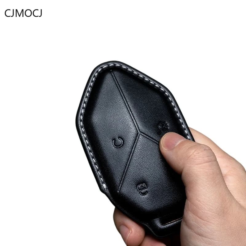 Premium Genuine Leather Key Cover Case for Formula Leopard Leopard 5 (2024) - High-End Protective Key Fob Shell  Keybag Keychain