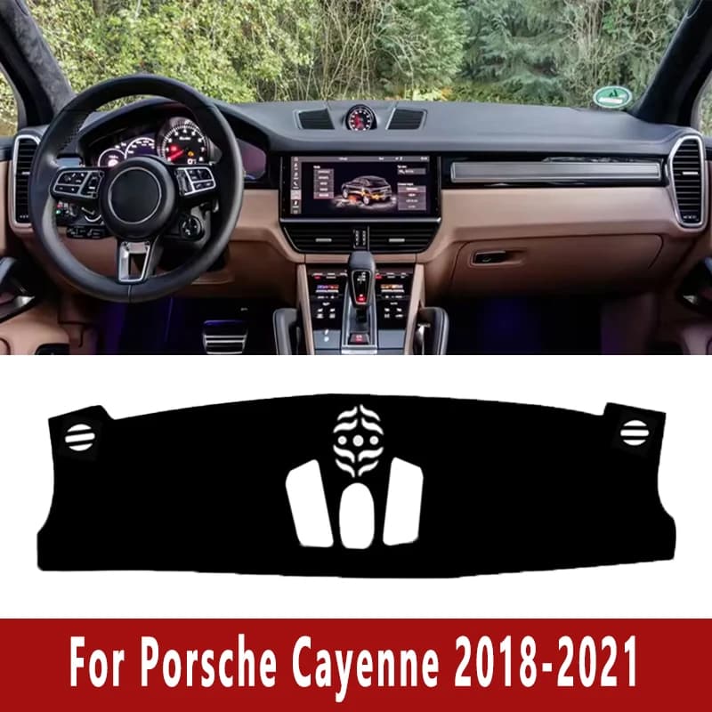 Car Dashboard Mat Dash Cover Central Control Pad Custom for Porsche Cayenne 2018-2021 2019 Nonslip Cape Sunshade Accessories