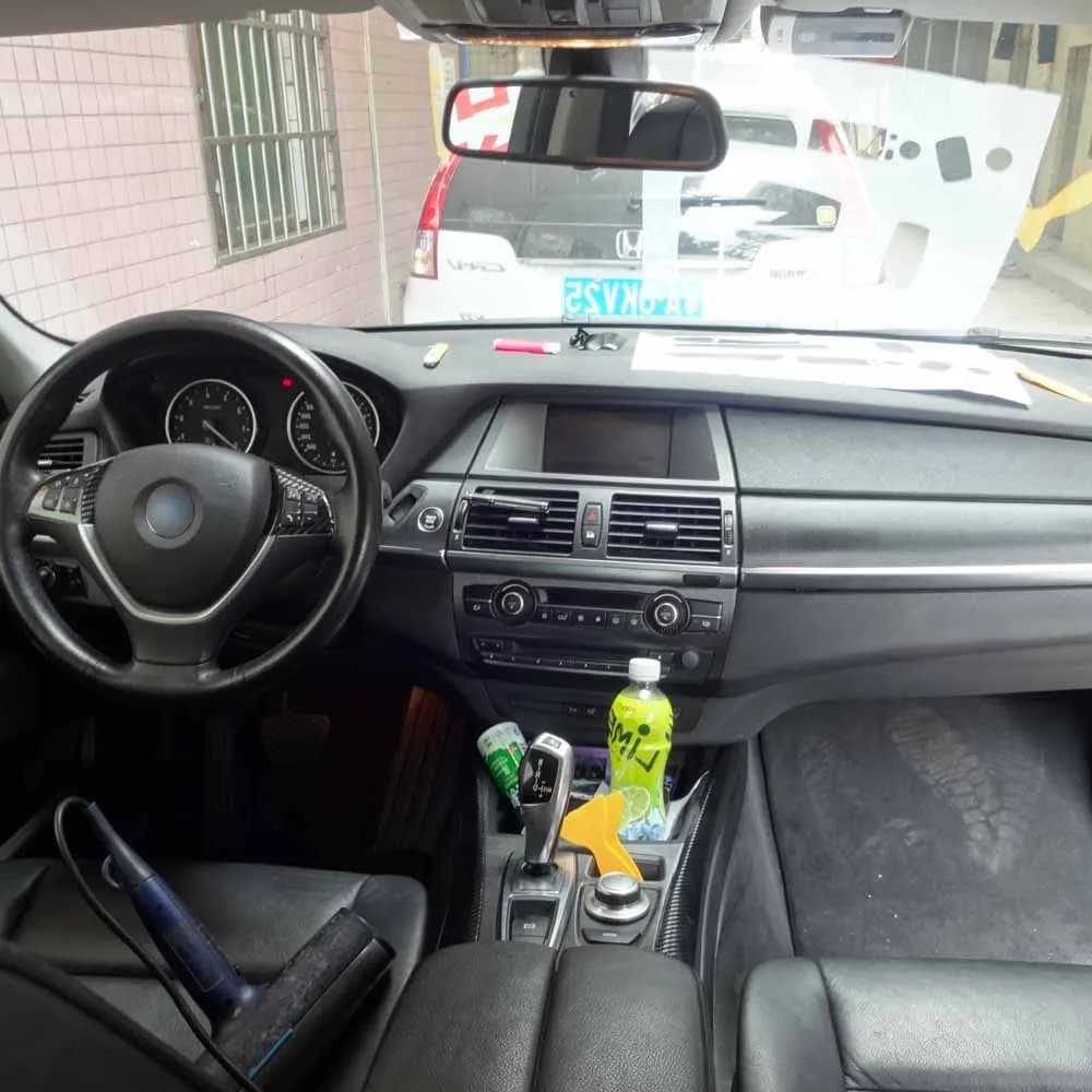 For BMW X5 X6 E70 E71 2007-2014 Interior Central Control Panel Door Handle Carbon Fiber Sticker Decals Car styling Accessorie