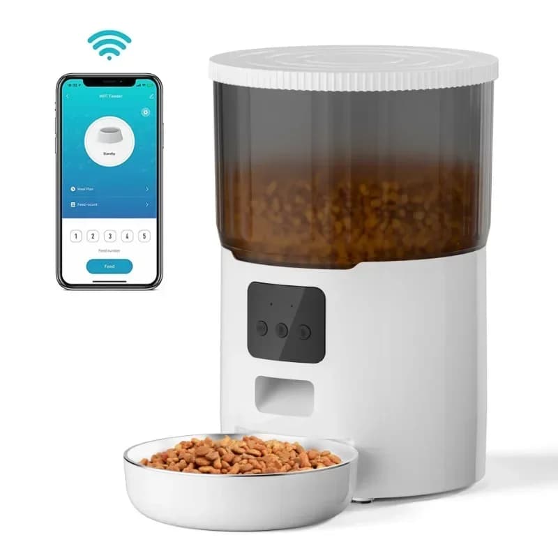 Round Pet Smart Feeder Large Capacity Cat and Dog Feeder