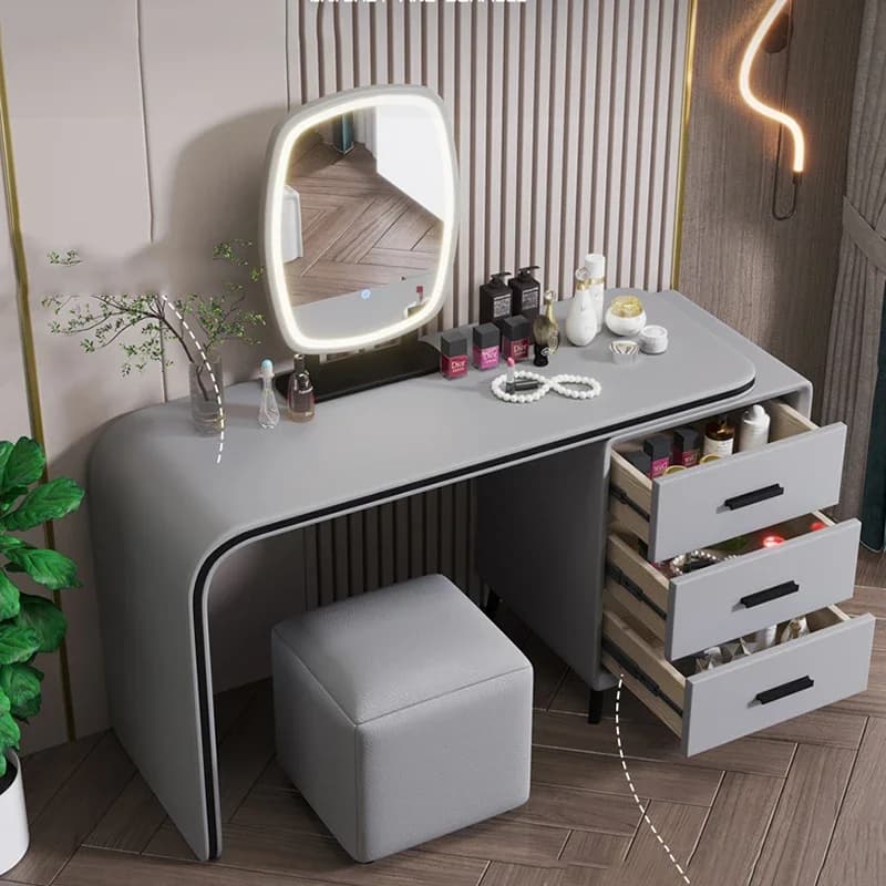 Italian Luxury Dressing Table Solid Wood Bedroom Drawer European Dressing Table Girls Storage Tocador De Maquillaje Furniture