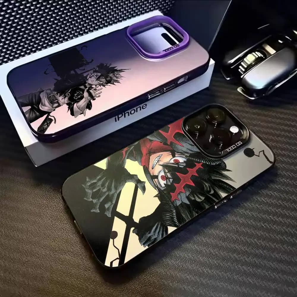 Anime Cool A-Asta Black Clover Phone Case For iPhone 17,16,15,14,13,12,11,Mini,Pro,E,MAX White Candy Matte Cover
