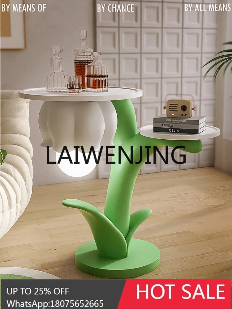 Creative Flower Floor Ornaments Living Room New Sofa Side Table Bedroom Bedside Table Storage Rack Integrated