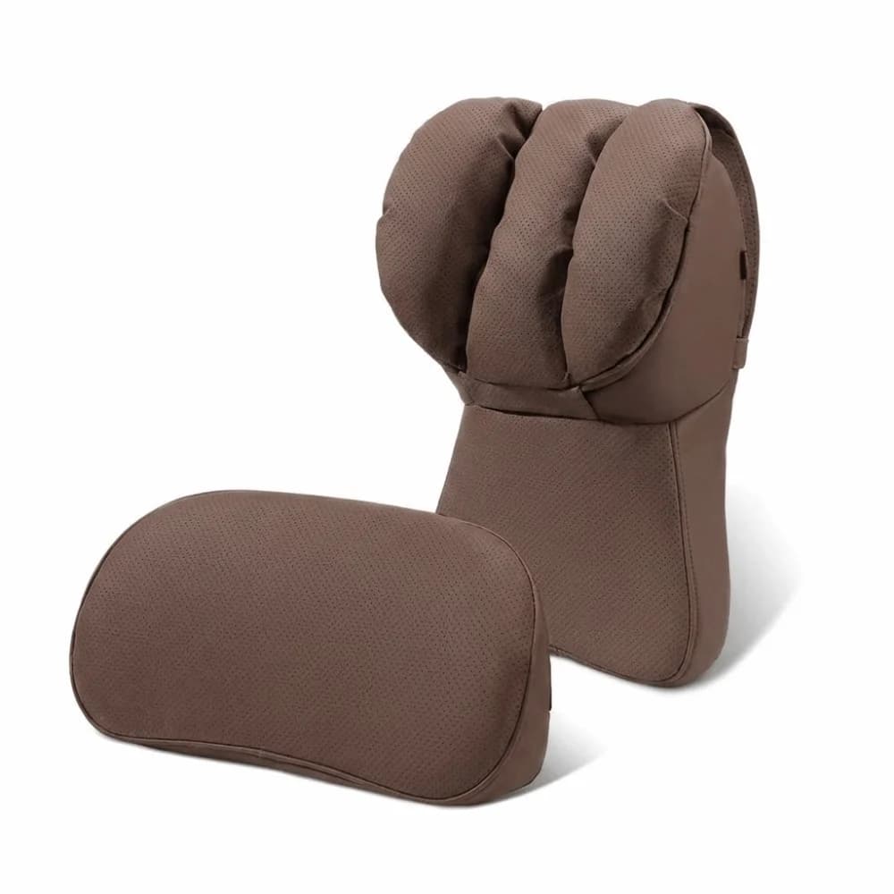 Perforated Surface Car Neck Pillow Soft Resilient Breathable Filling Lumbar Support Cushion Multiple Neutral Colors