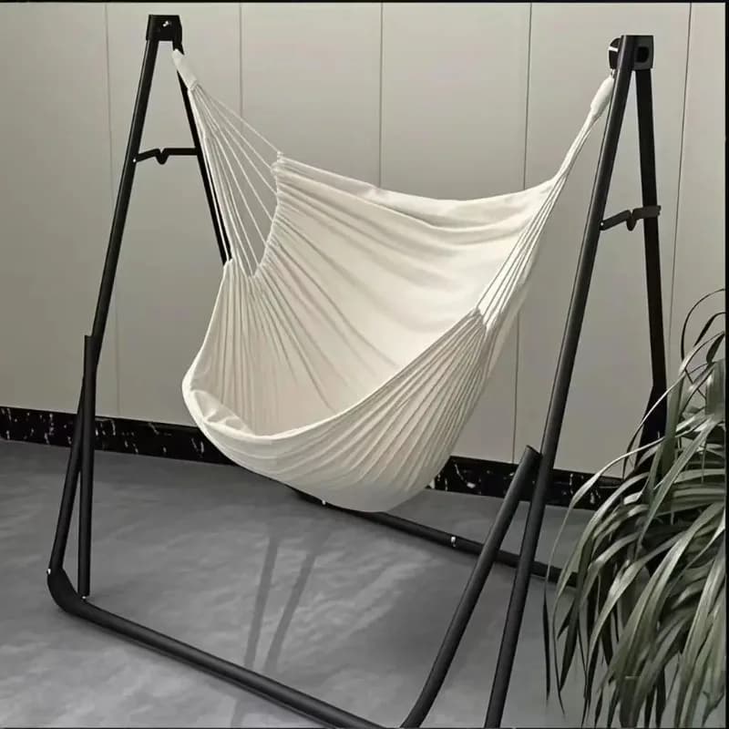 Portable courtyard outdoor double swing bracket indoor anti-rollover hammock chair foldable folding hammock stand