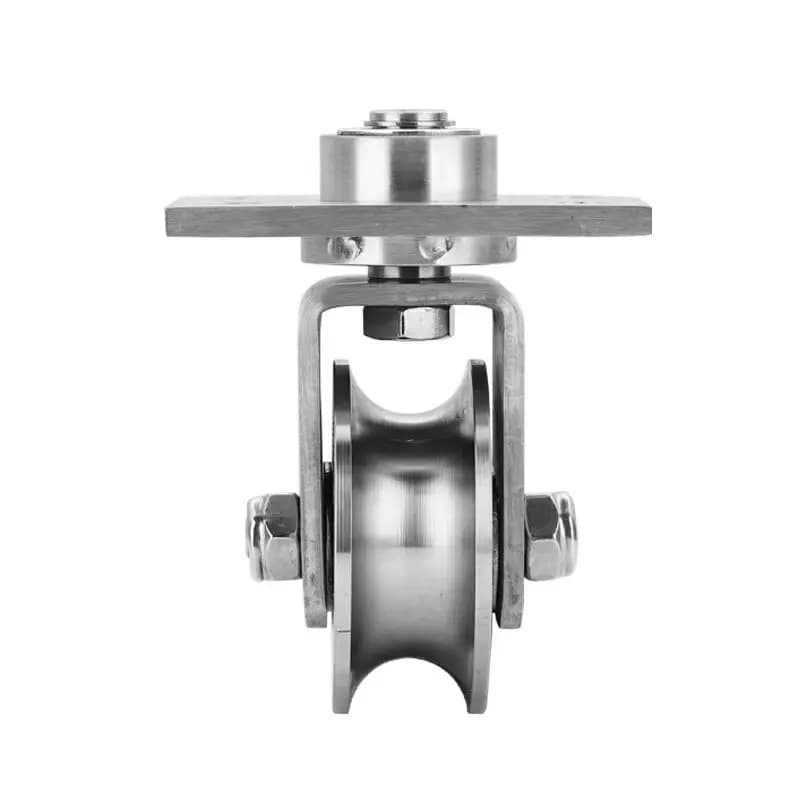 1PC 201 304 Stainless Steel V U H Shaped Omni-wheel Universal Pulley Slidjng Gate Accessoreis Ground Rail Rollers