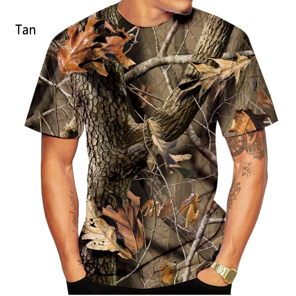 Real Tree Hunting Camo T Shirt 2026 New 3D Jungle Graphic Quick Dry Breathable Men Women Unisex Tactical Fishing Summer Tops