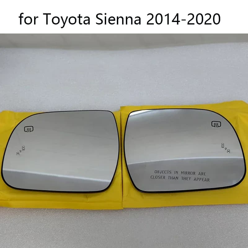 Replacement for Toyota Sienna 2014 2015 2016 2017 2018 2019 2020 Heated Blind Spot Warning Rear Mirror Glass with Light