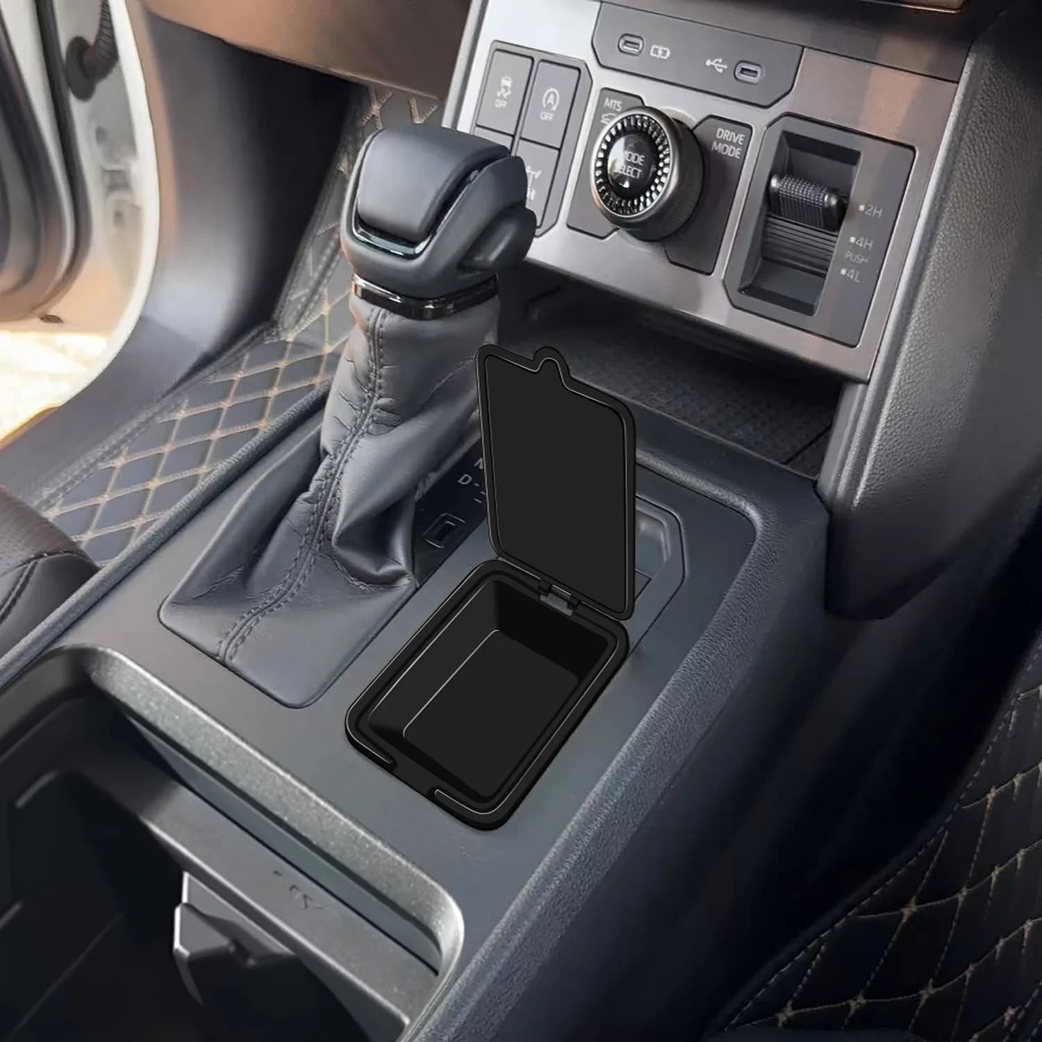 for Toyota Hilux AN220 AN230 2026 Car Accessories Gear Shift Hidden Storage Box Shifter Privacy Tray ABS 1 Piece