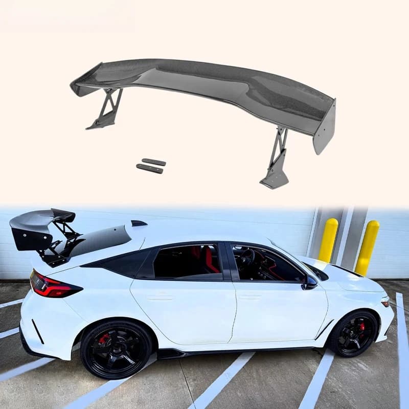 VTX Style Carbon Rear Spoiler, Aerodynamic Wing for 2023-2024 FL5 Hatchback