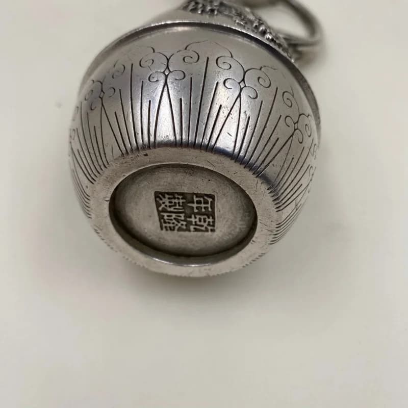 Antique Miscellaneous Items Antique White Copper Silver-Plated Wine Warmer Qianlong Era Wine Divider Wine Dispenser Home Decor