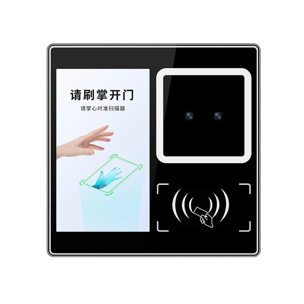 Palmprint vein smart lock 3d facial recognition card access control system all-in-one machine, brush palm attendance clock in