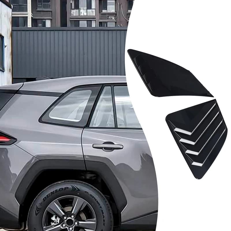2Pcs ABS Black For Toyota RAV4 Rongfang 2026+ Car Rear Triangle Shutter Cover Decorative Sticker Exterior Protection Accessories