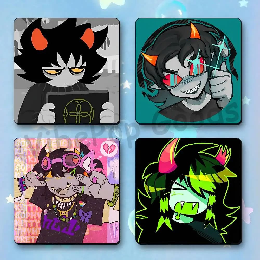 T-Trolls H-Homestuck Alpha BestSelling Refrigerator Magnetic Fridge Magnets Adhesive to Metal Surfaces 55mm Hot Printed