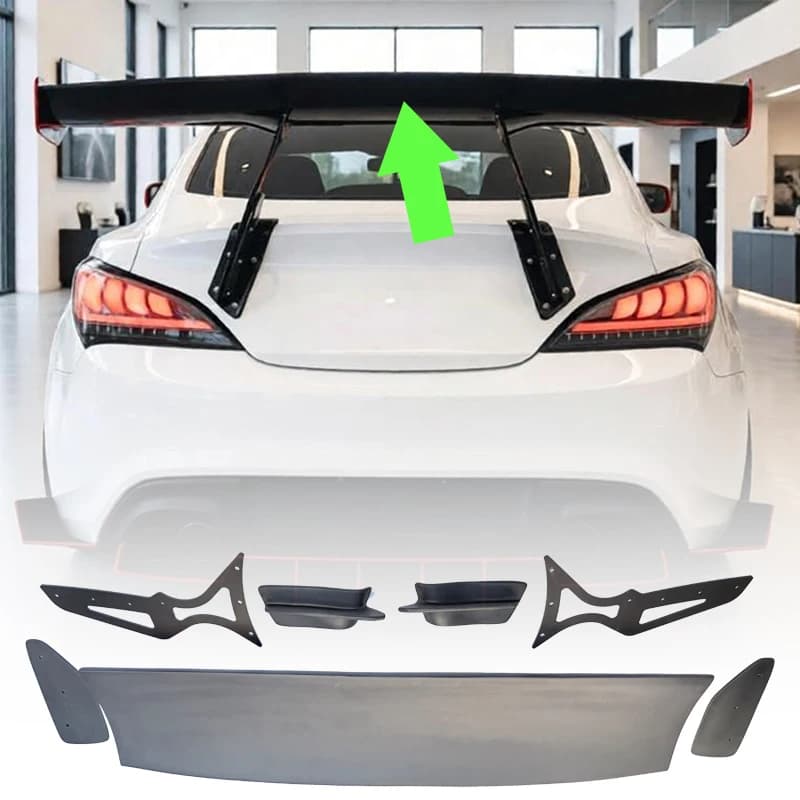 For 2009 2010 2011 2012 2013 Hyundai Coupe Genesis Coupe 1.6m Long Car Rear Wing Spoiler Auto Exterior Accessories Trending