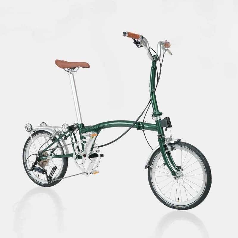 Triple Folding Bike Adult Ultra Light Portable Retro 16 Inch 9 Speed Commuter Bike