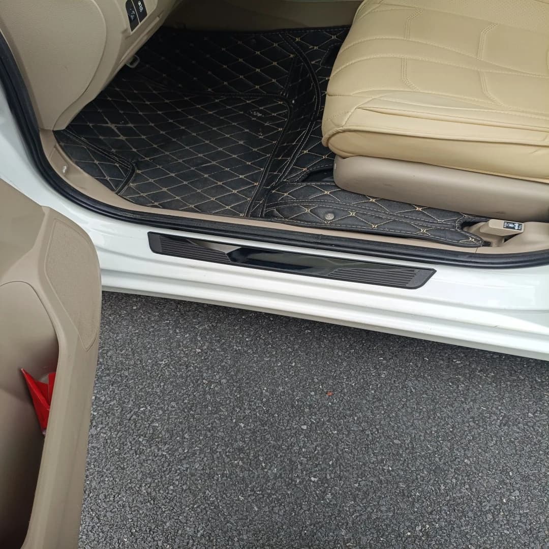 ABS Stainless Steel For ORA 5 Car Door Sill Scuff Plate Protective Cover Car Styling Modified Self-adhesive Plastic Base 4pcs/se