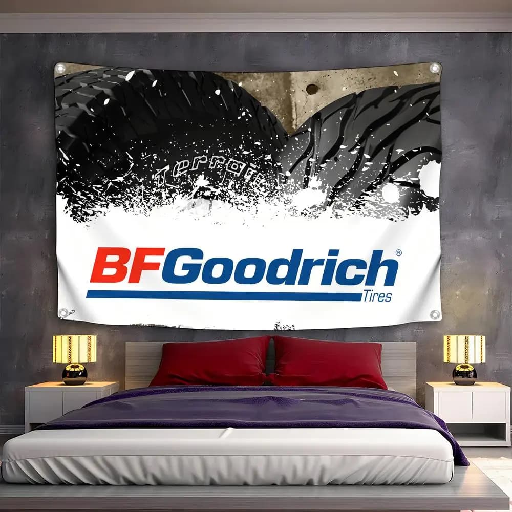 B-Bfgoodrichs Tyres LOGO Flags Custom Camping Outdoor Garden Room Bedroom Decor Party Backdrops Wall Art Family Gifts