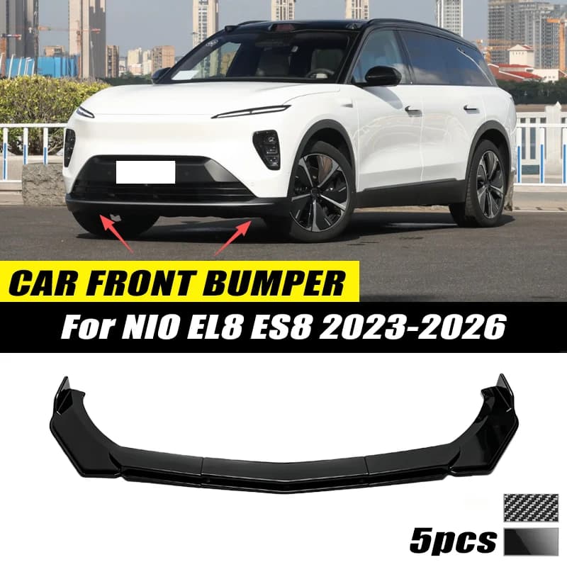 For NIO EL8 ES8 2023-2026 Front Bumper Lip Front Guard Spoiler High-quality ABS Material Body Kit Front Lip Accessory