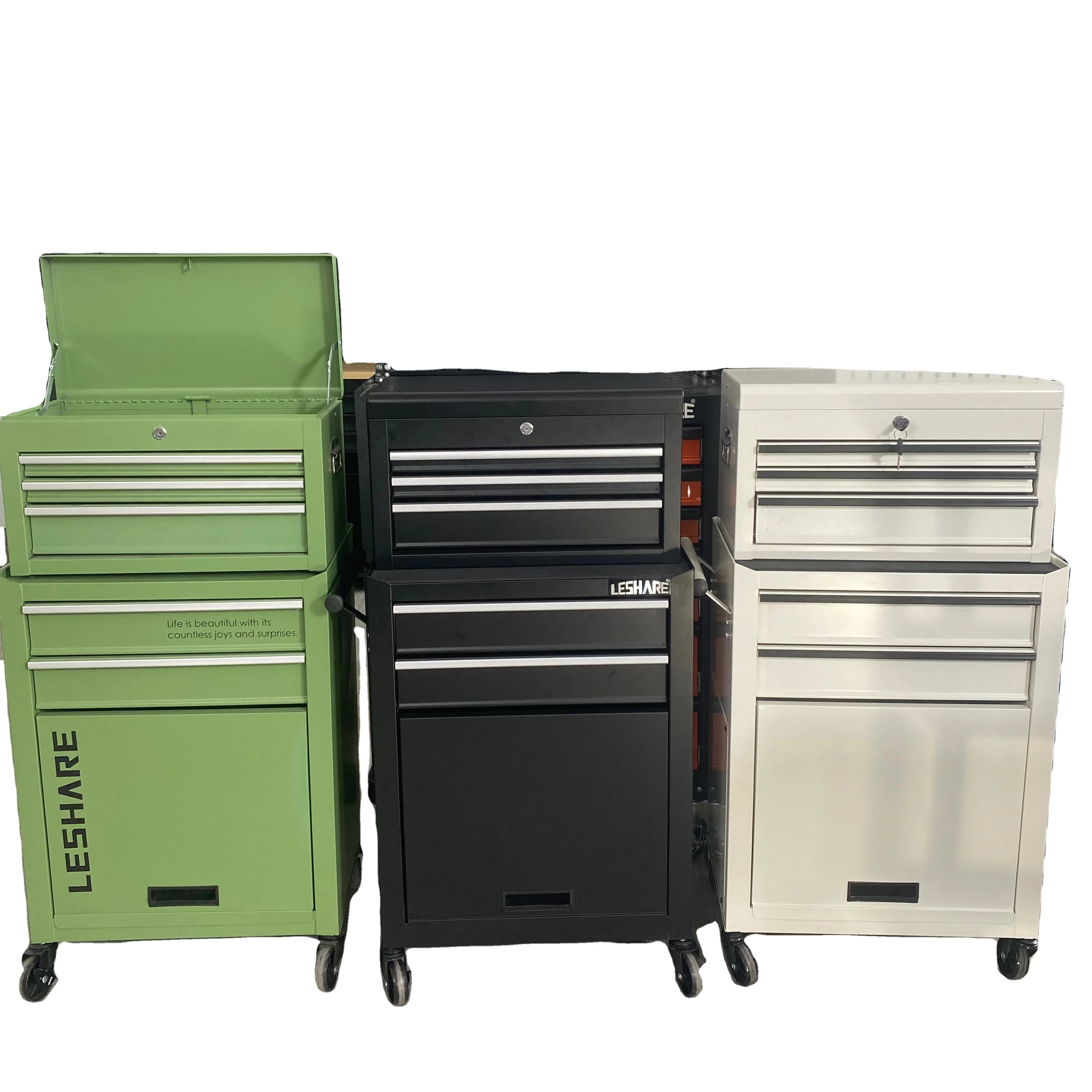 Barber Shop Trolley Tool Cabinet Chest Mechanic Workshop Metal Steel Garage Rolling Tool Cabinet Combo with  Wheels