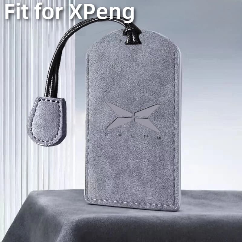 Fit for XPeng G6 G9 X9 P7 Car Key Card Holder NFC Smart Card Case Suede Protective Shell