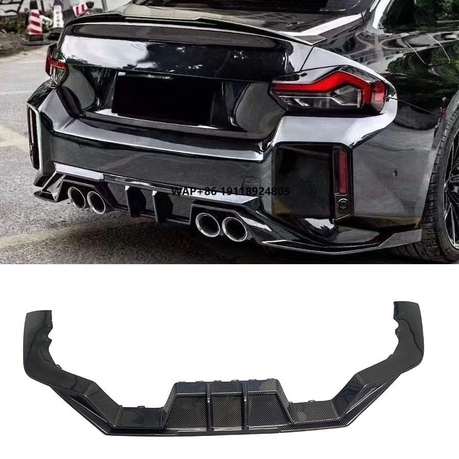 High Quality E Style Carbon Fiber Rear Diffuser for  M2 G87 2023+ Rear Bumper Lip Spoiler Splitter Bodykit